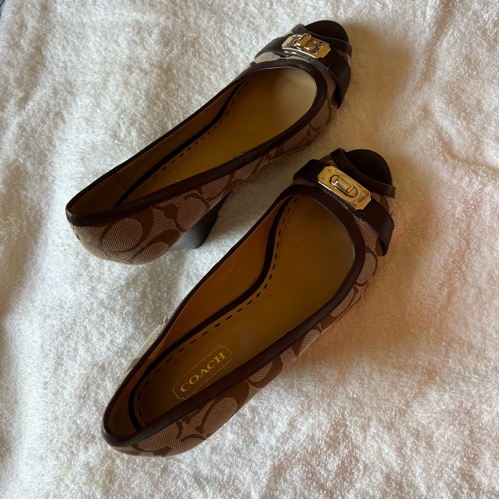 Coach Wedge Heels Size 7.5